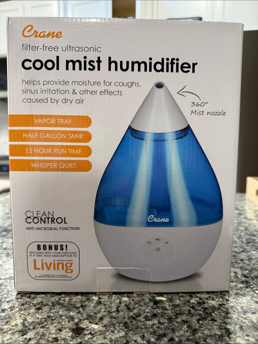 Crane Cool Mist Humidifier - Blue